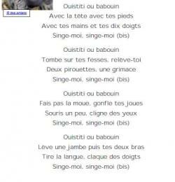 Chant "Ouistiti ou Babouin"