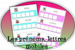 Les prénoms en lettre mobile