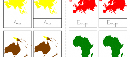 Nomenclatures des continents