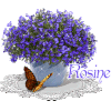376 Bouquet de fleurs, papillons, gif animé, blinkie, merci