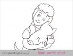 Coloriage mon petit chat