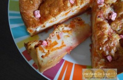 Clafoutis aux abricots & pralines roses