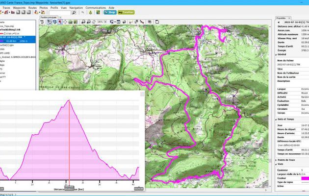 Sortie vélo sur la piste forestière de Cagire (en montée) et route en (descente) : Milhas, Sengouagnet, Col de Buret, La Couage, Col d'Aillos, Col de Menté, Pont de l'Oule, Sengouagnet, Milhas