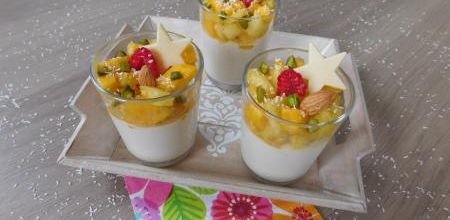 Panna cotta exotique au lait d'amande