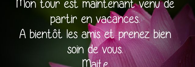 C'est le temps des vacances