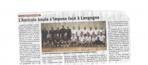 L'amicale boule s'impose face à Langogne / Michel Pastre 