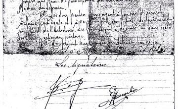 Contrat du 17 août 1925 entre Gaston Masculier et Richard Berg (Nom d'emprunt à la demande des héritiers). (partie verso).