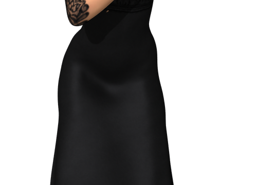 Tube de femme en robe de soirée (render-image)