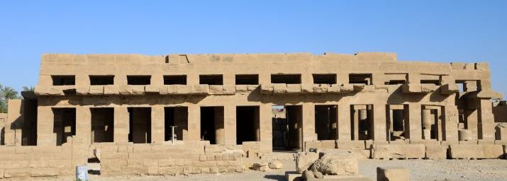 L'Akhmenou et le VIIIe pylone du temple de Karnak, Louxor, Thèbes, Egypte