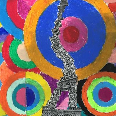 Idée arts Cycle 2 : la tour Eiffel destructurée