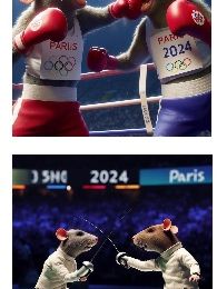 Images prod écrit : les petites souris (boxe et escrime)