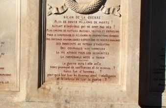 Le 298° RI de Roanne et les martyrs de Vingré, avec les Pacifistes.