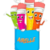 615 - pot à crayon, école, gif anime, blinkie