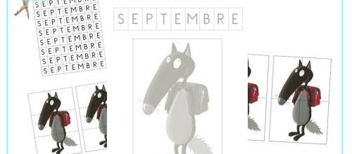 la rentrée: fiche de septembre avec Loup