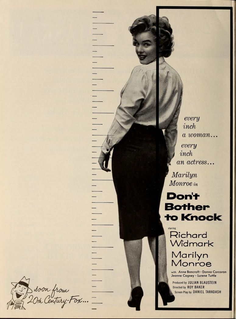 MARILYN MONROE BOX OFFICE FRANCE 1952