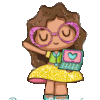 1161 - Fille ordi coeur - mes p'tits mots -