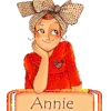 735 - Fille en orange - gif anime, signature blinkie