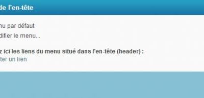 16 - Modifier/Supprimer les menus de l'en-tête