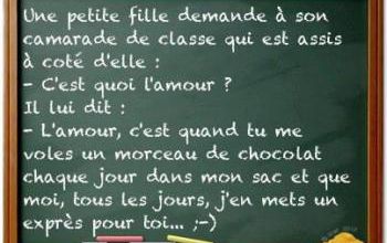 L'amour c'est un morceau de chocolat ...