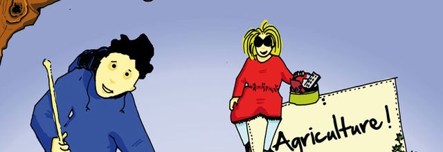 Dessin de couverture pour la revue Facultés d'Agir (couleurs: A. DeMenET)