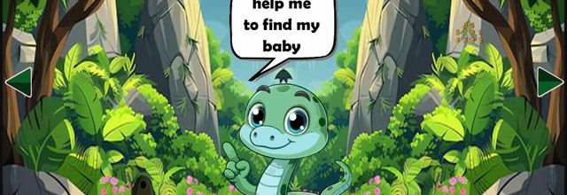 Snake searching the baby
