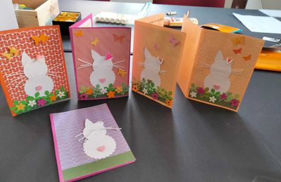 carte lapin et printemps