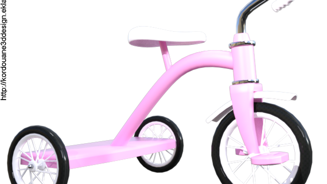 Tube de tricycle rose (render-image)