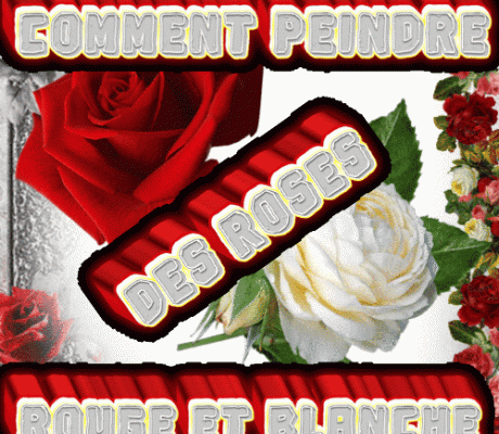 Dessin et peinture - vidéo 4121 :  Comment peindre des roses (rouge et blanche) de façon réaliste 2/2. - aquarelle.