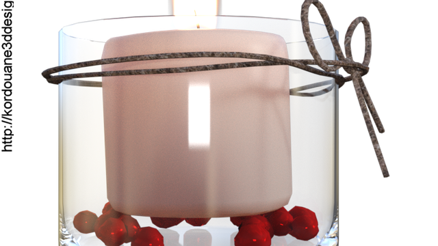 Tube de bougie de Noël (render-image)