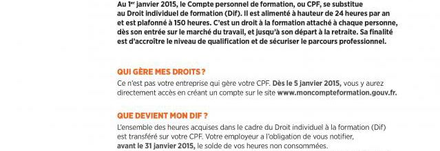 Tract -01-15 Formation Professionnelle - le CPF