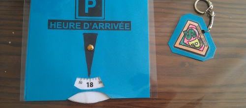 fête des pères 2017: disque de stationnement et porte clé