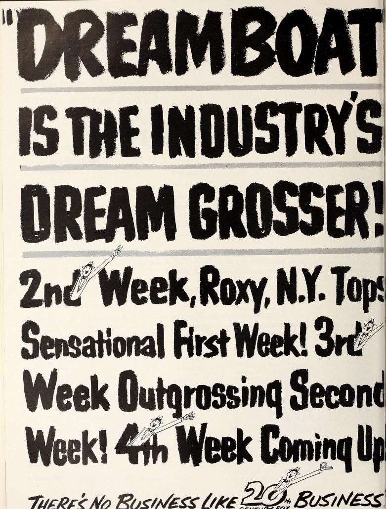 DREAMBOAT BOX OFFICE USA 1952