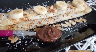 Crêpe coco, banane et nutella