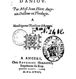 Jean HIRET 1er Historien de l'Anjou