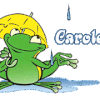 745 - la grenouille - pluie - signature, gif animé, blinkie