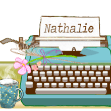 700 - Machine à écrire, courrier, gif animé, signature