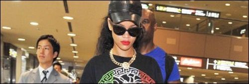 Rihanna arrive au Japon