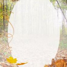 Papier à lettre automne, fond de page