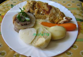 Tête de veau, pied de veau farci et gratiné, un vrai délice