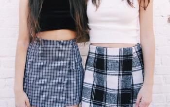mode fashion skirt plaids