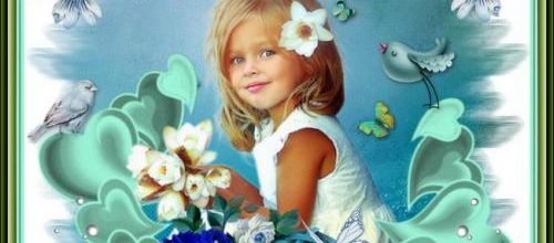  L'enfant aux fleurs .
