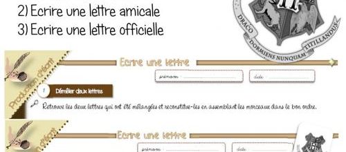 Ecrire une lettre Harry Potter