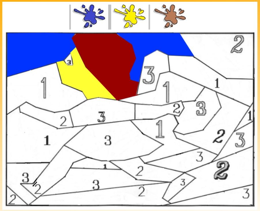 Maternelle, Jclic, chiffres un deux trois, coloriage magique