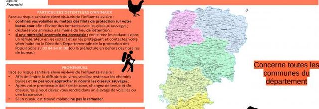Urgent : renforcement des mesures - Grippe aviaire