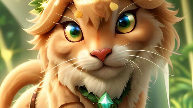 Chat royal monde féerique (IA)