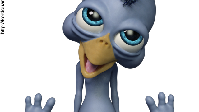 Tube de poussin comique (render-poser)
