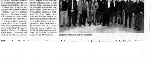 L'amicale Boule a fêté ses 90 ans : dauphiné du 21 mars 2018