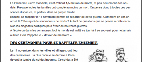 Le 11 novembre 