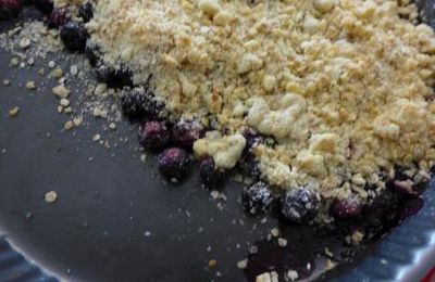 Mon crumble aux myrtilles...