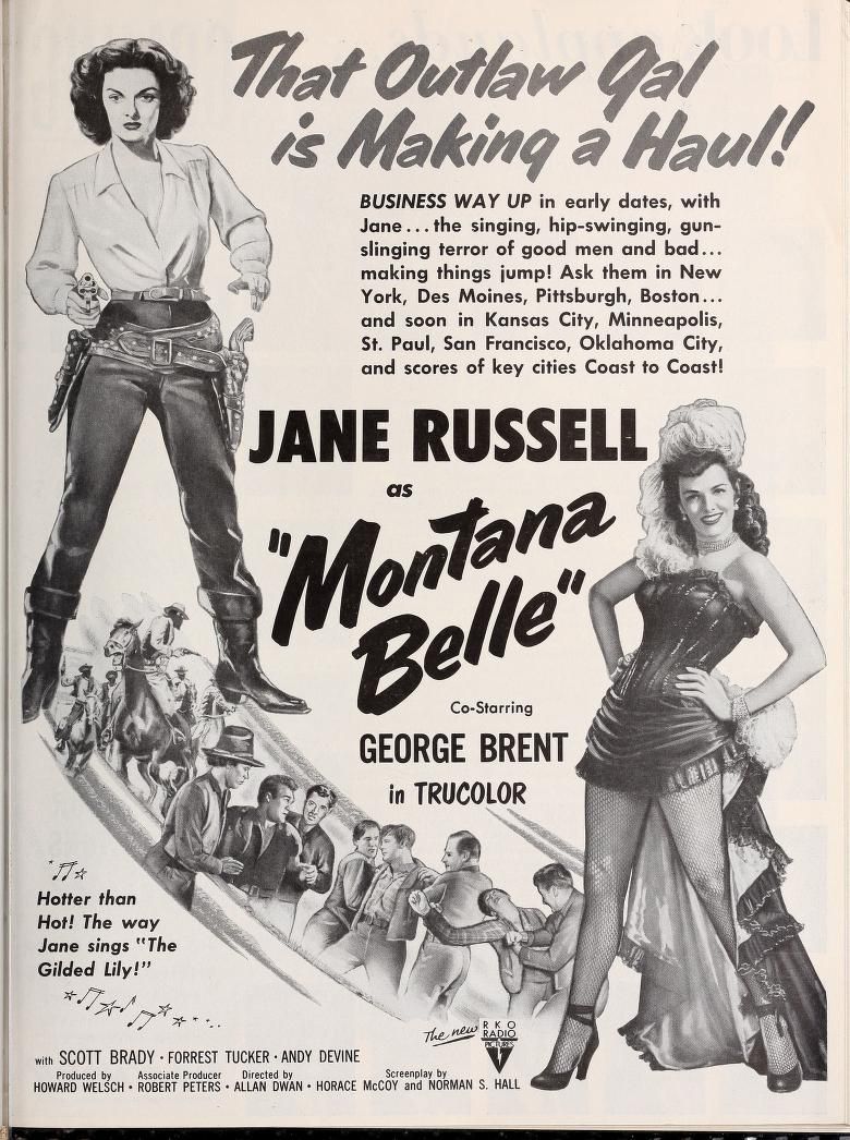 MONTANA BELLE BOX OFFICE USA 1952